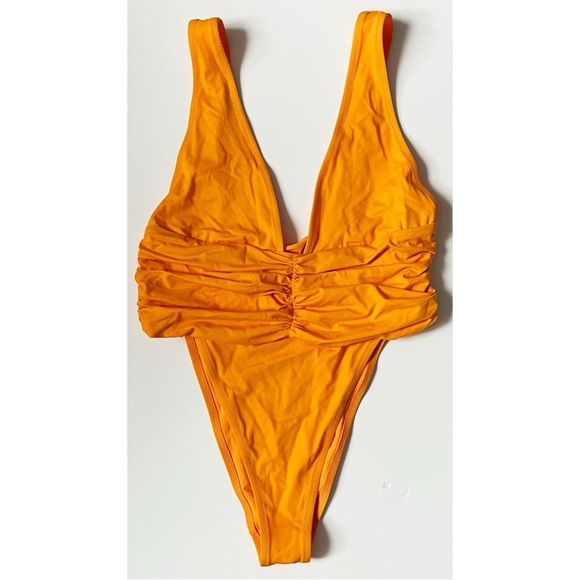 Aerie • NWT Orange High Cut One Piece Swimsuit - Picture 2 of 10